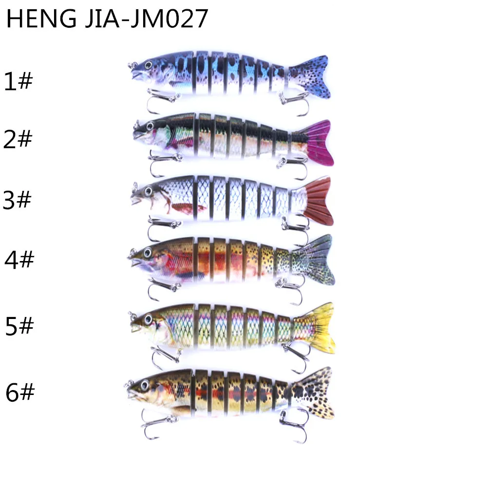 

HENG JIA 6 Color Hot Selling Multi-section Bionic Fake Fish Boxed Lure Bait 12.7cm / 18g Leurre Peche