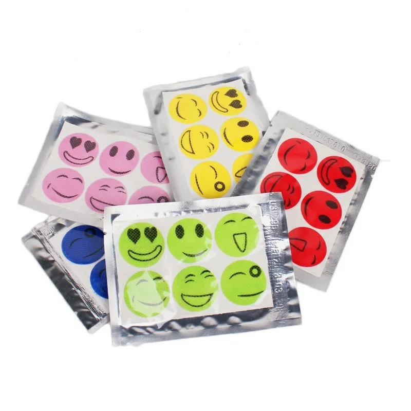 

1000set 6pcs/set Hot Mosquito Repellent Patch Smiling Face Drive Midge Mosquito Killer Anti Mosquito Repeller Sticker ZA0937