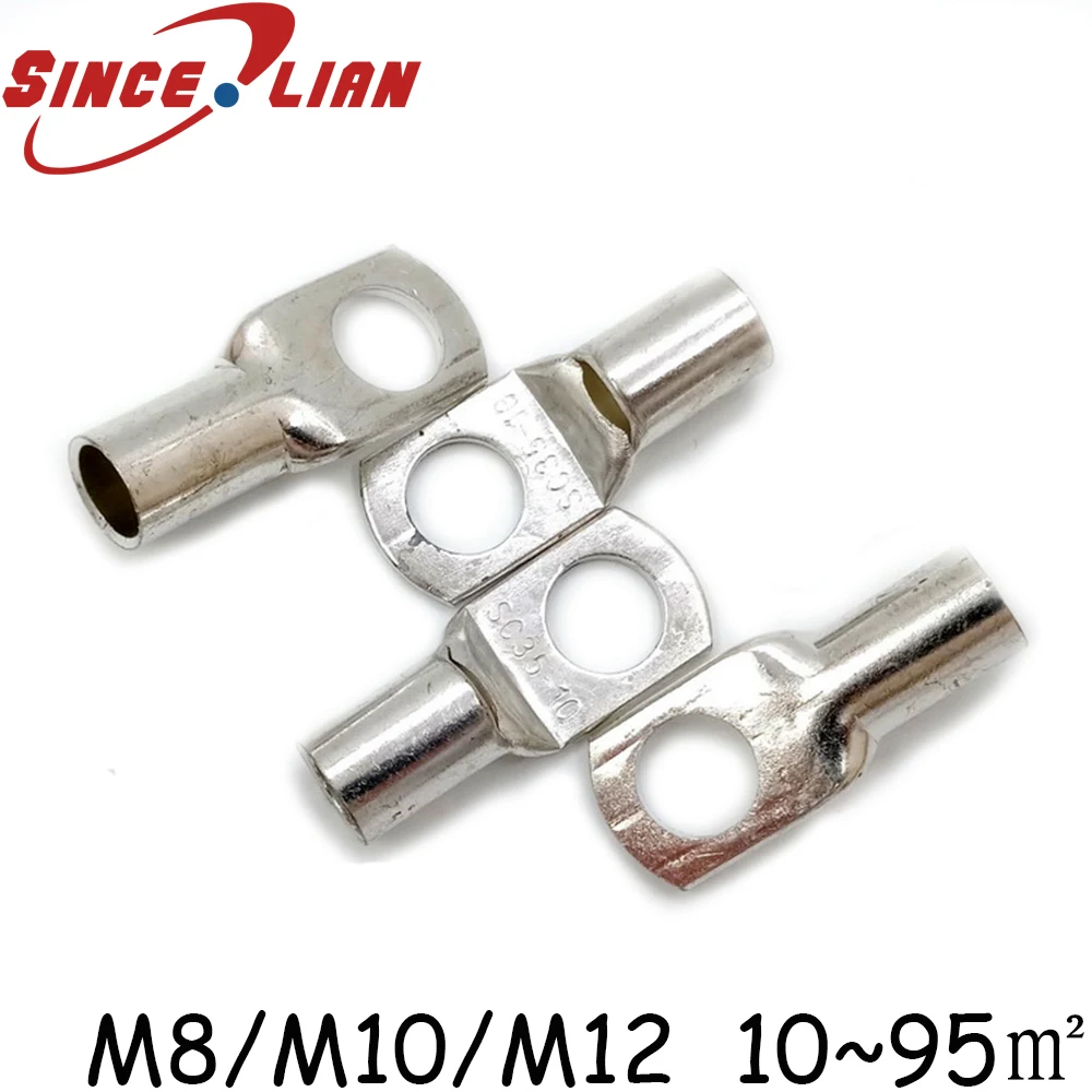 

Tined Copper Terminal SC95-12 SC35-10 SC25-10 SC50-12 SC16-8 SC95-12 Bolt Hole Cable Lugs Battery Terminals Connector