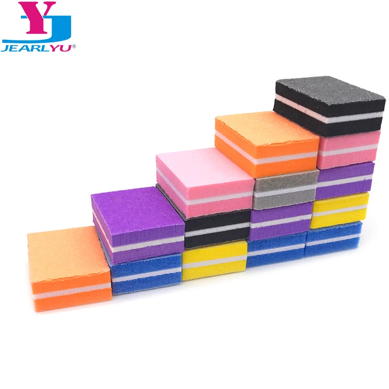 

20 Pcs Mini Nail File Blocks Colorful Sponge Nail Polish Sanding Buffer Lime A Ongle Professionel Nail File Kit Unha De Gel Tool