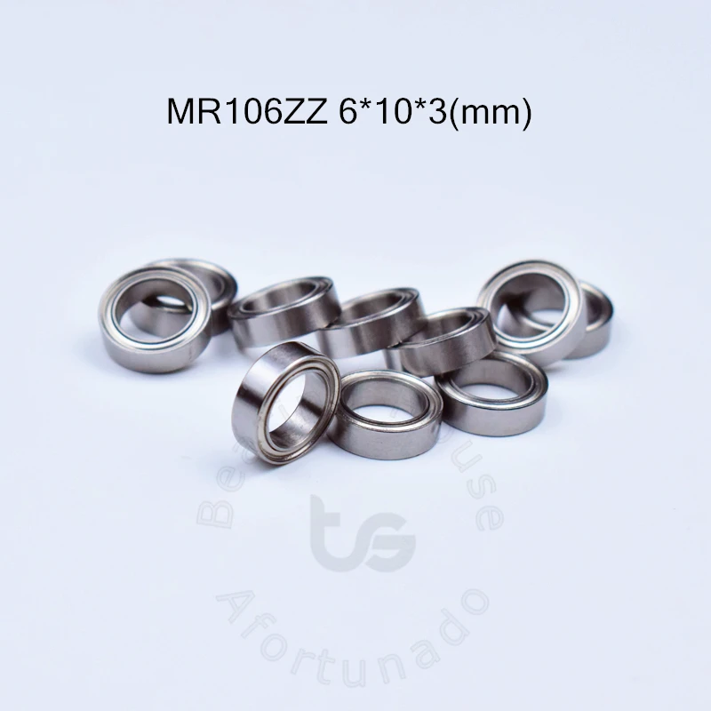 MR106ZZ free shipping bearing 6 10 3 mm ABEC 5 10pcs Metal Sealed Miniature Mini Bearing