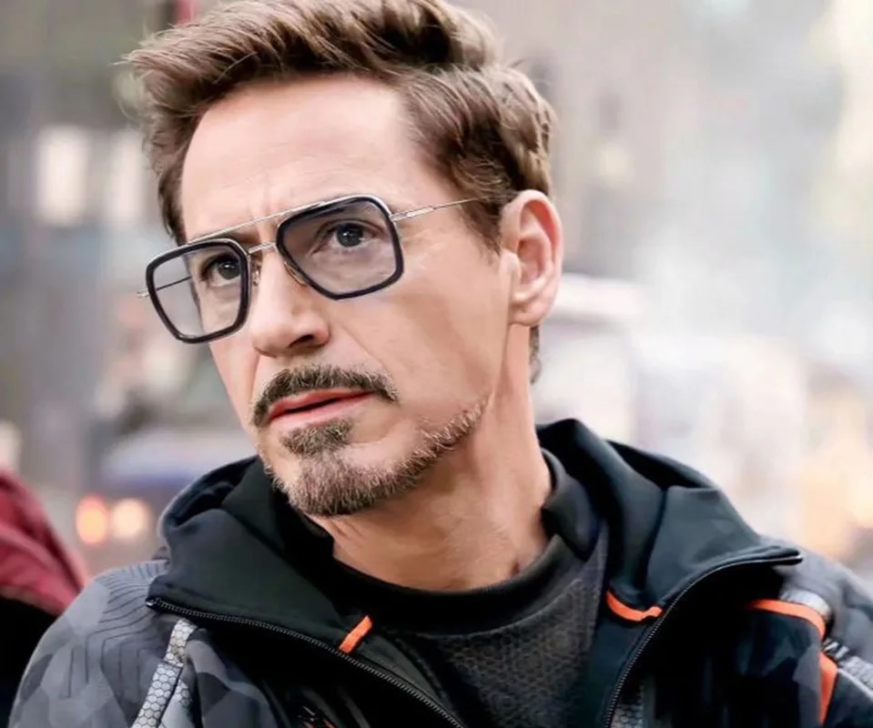 

New Avengers Endgame Tony Stark Cosplay Props Superhero Iron Man Punk Sunglasses Handsome Metal+Resin Glasses Vintage