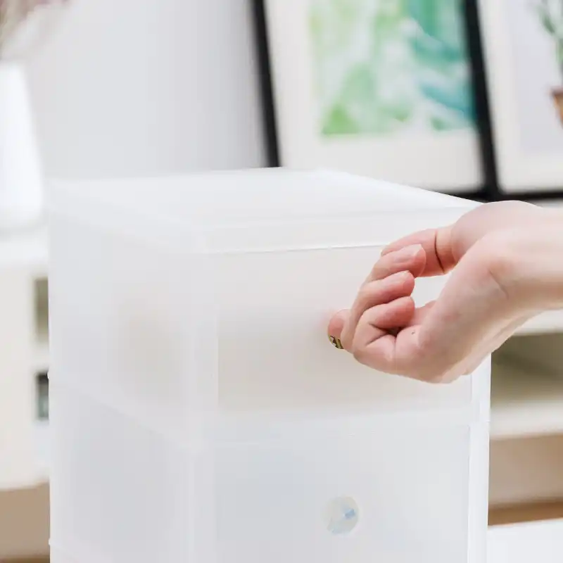 Fashion Plastic Cosmetic Makeup Storage Box Desktop Storage Boxes