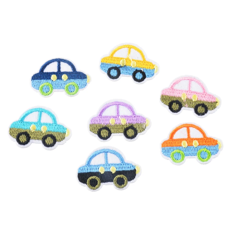 

7PCs Embroidered Patches Stripes Car Sticker For Clothes Backpack Patch Labels Iron On Applique Sewing Accessories