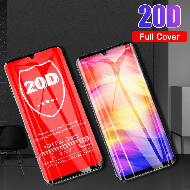 

20D Protective Glass Full Cover On The For Xiaomi Redmi Note 7 6 5 Pro Tempered Glass For Redmi 7 6 5 4X Screen Protector Film