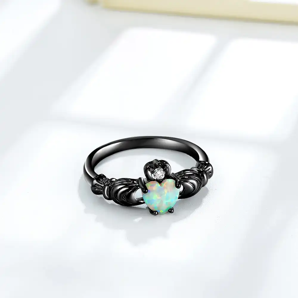 Новые черные овальные кольца для мужчин и женщин опаловые женщин|opal rings for women|fire