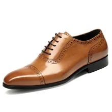 Autumn Winter Men's Leather Business Dress Shoes Male Low Top Breathable Stitching Pointed Leather Oxfords Wedding Shoes for Men brock engraved business casual leather shoes men oxfords dress wedding shoes male british breathable pointed shoes hjm89