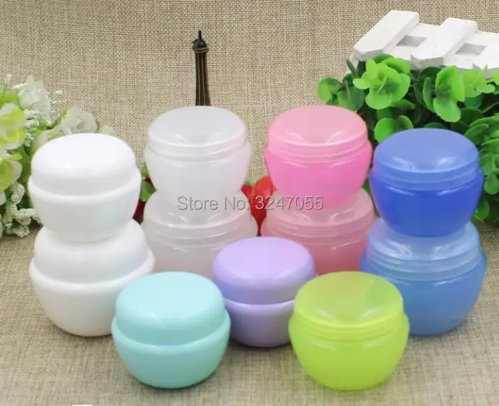 

30G50G 10/30/50pcs Empty Plastic Cosmetic Emulsion/Lotion Container, Portable Travel Colored Facial Cream Jar, Mask Refillab Pot