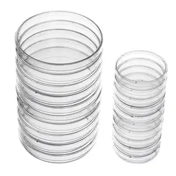 Пластиковая Чашка Петри стерильные блюда с крышкой, 100 мм и 60 мм, 20 шт