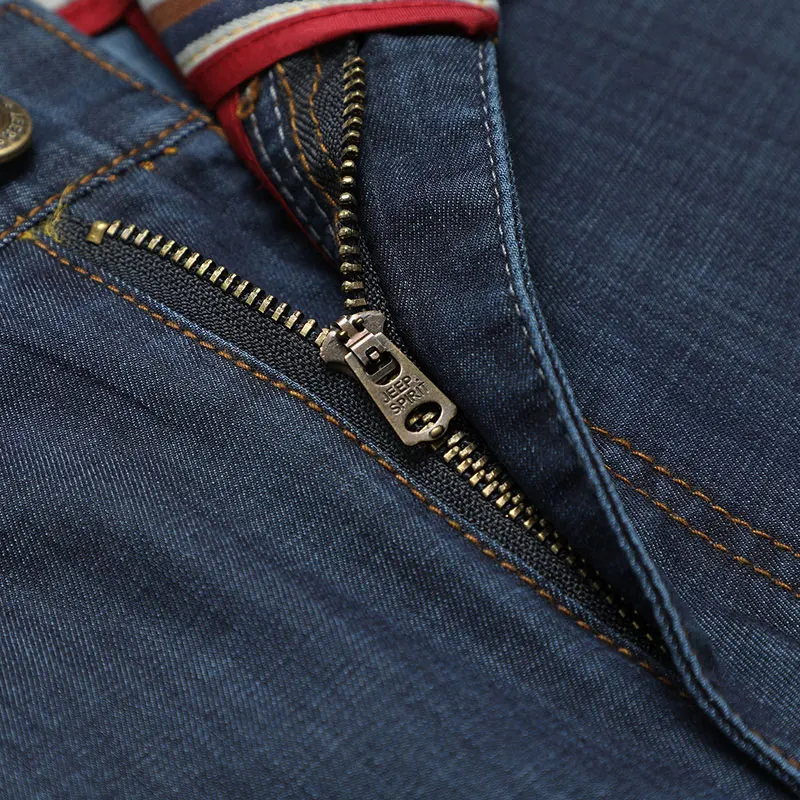 Spring Summer JEEP Brand Cotton Jeans Elastic Men's Casual Full Length Retro Jeans Cotton Pants Fashion Lightweight Trousers 44 (11)