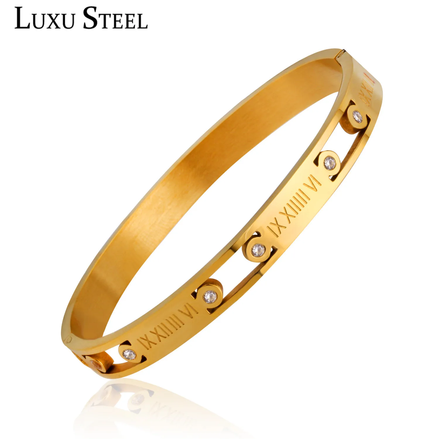 Браслеты LUXUSTEEL из нержавеющей стали Женские аксессуары браслеты золотого цвета с