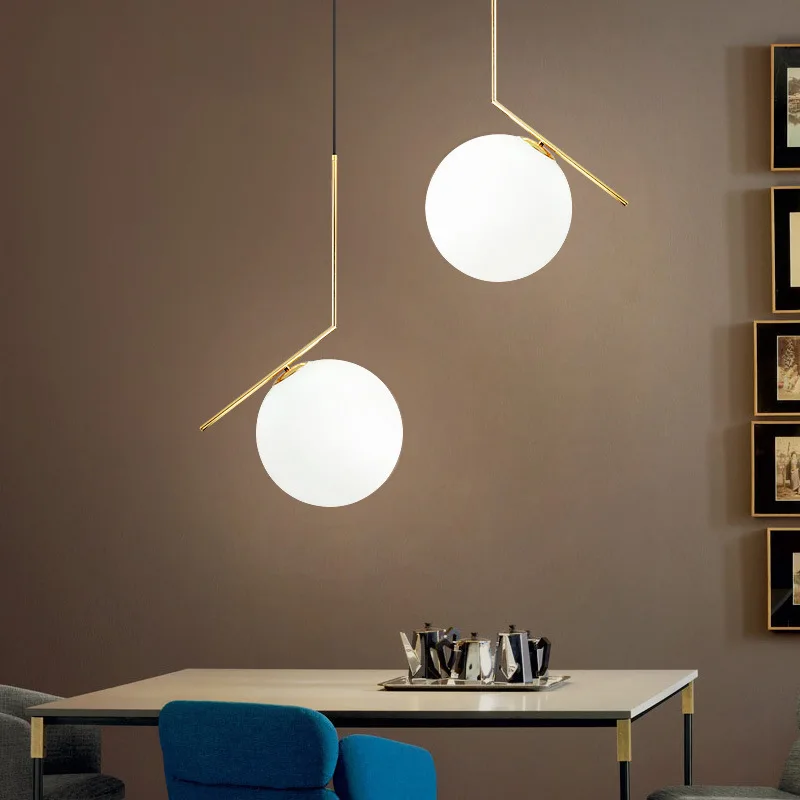  Modern Create Glass Pendent Nordic Simple Bedroom Lamp Bedside glass Lamp Home Decoration pendent L - 33054785948