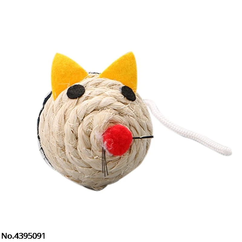 

False Mouse Ball Cat Toys Sisal Scratch Chew Resistance Pet Kitten Play Interactive Toy