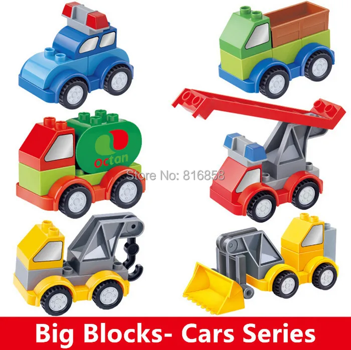 1pc/set Building Blocks Car Set Baby DIY Toys Traffic Blocks Toys Compatile with Duplo baby-brick : image 1pc/set Building Blocks Car Set Baby DIY Toys Traffic Blocks Toys Compatile with Duplo baby-brick