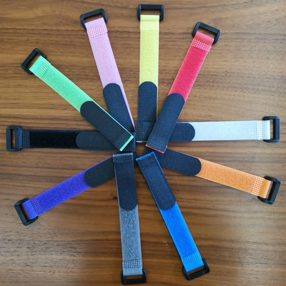 

10pcs Fishing Rod Band Holder Reusable Magic Sticker Fixing Tie Adjustable Portable Outdoor Strap Anti-slip Wrap Tool Nylon Pole