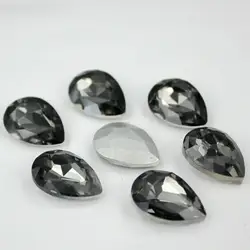 Black Diamond слеза хрустальные Стекло указал назад Стекло фантазии Камни beads.10 * 14 мм, 13*18 мм, 18*25 мм, 20*30 мм