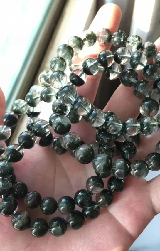 

Wholesale prices 100% Natural Green ghost Crystal Beads Bracelet mm