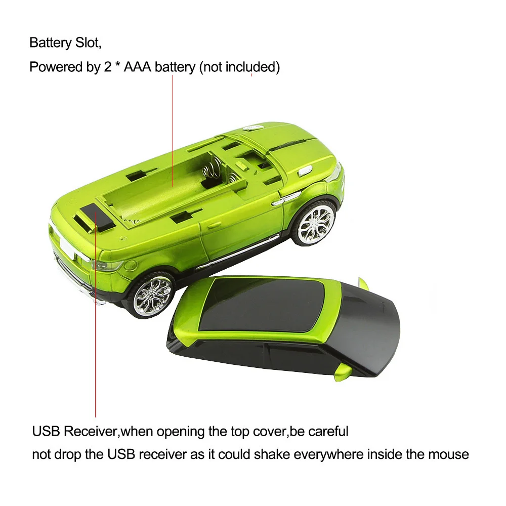 CHUYI Wireless SUV Mouse Sports Car Shaped Gift Mini Mause 1600DPI USB Optical Computer Mice Gaming Mouse For PC Xiaomi Laptop