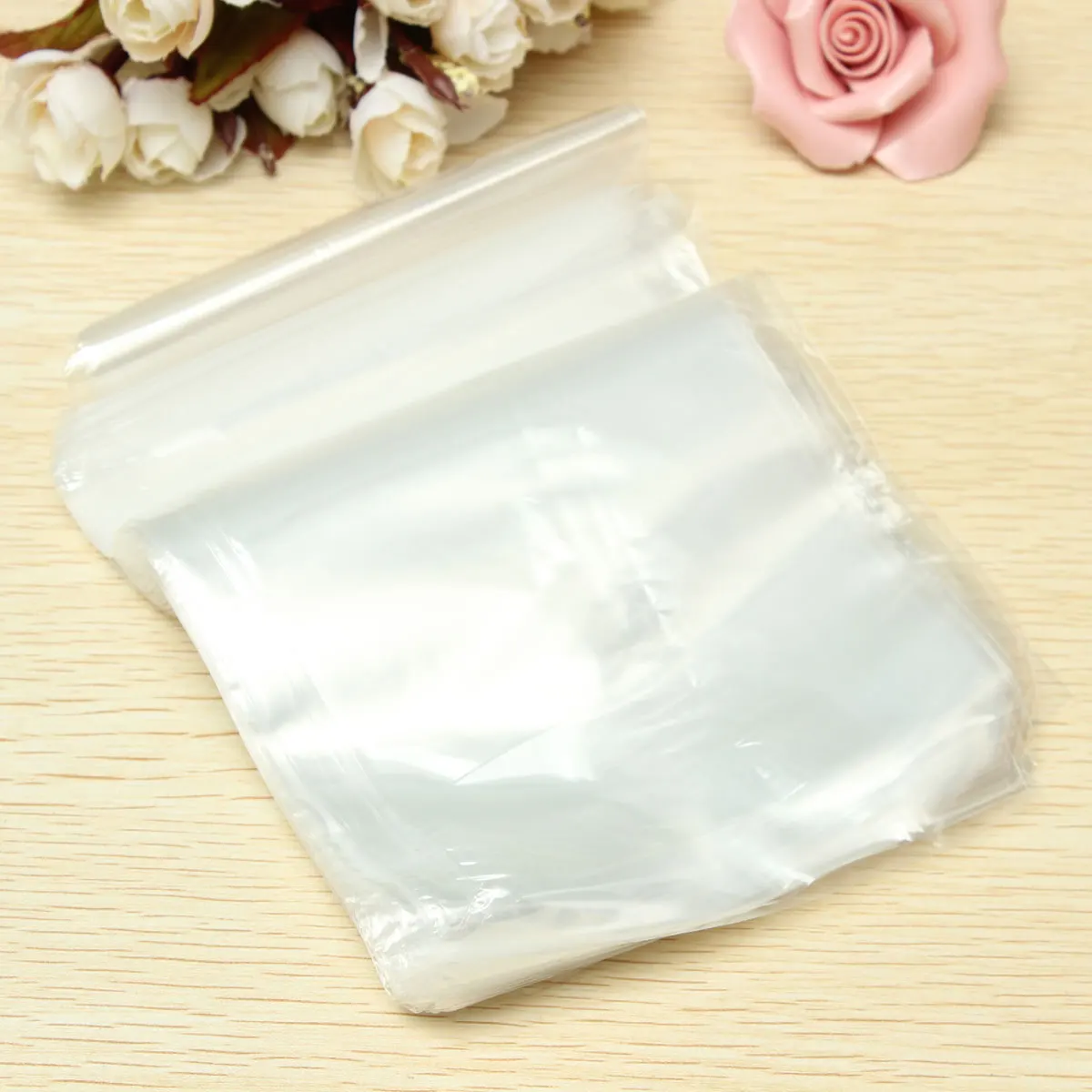 100Pcs Clear Shrink Wrap Films Heat Seal Gift Packaging Bags 11x15cm