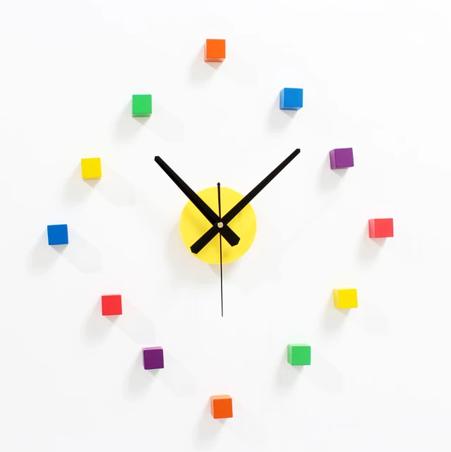 New Arrival Colorful Real Wood Square Sticker 40CM 70CM Wall Clock Large Decorative 3d Diy New Arrival Colorful Real Wood Square Sticker 40CM 70CM Wall Clock Large Decorative 3d Diy