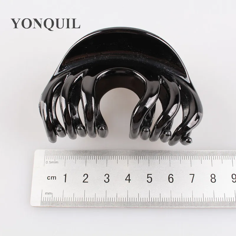 7.5*4CM SIZE Retro black color hair claws plastic jaw hair clips women