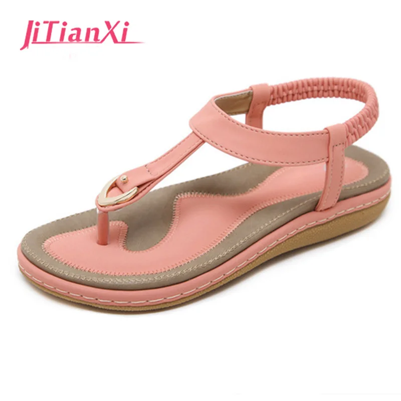 

2018 summer new open rome sandals Bohemian fashion shoes color flats girls shoes flat women sandal shoe casual ladies Sandalias