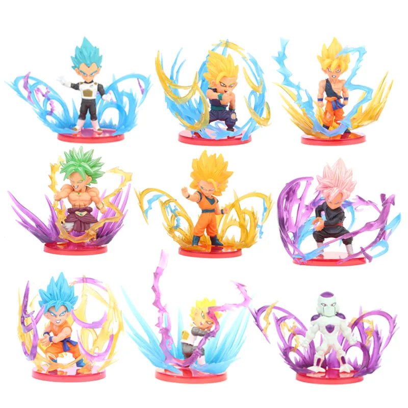 

9 pcs/set Anime Dragon Ball Z Son Goku Vegeta Broly Zamasu Frieza Gohan Trunks Action Figure PVC Figurine Collectible Model Toys
