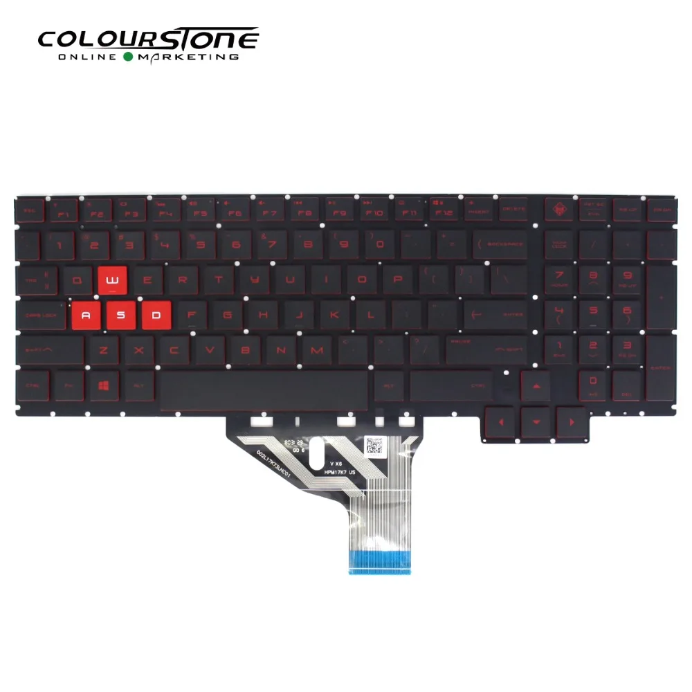 15-CE клавиатура с подсветкой США для hp Omen 15-CE 15-CE010CA 15-CE020CA 15-CE030CA 15-CE051NR черный без рамки красный принт