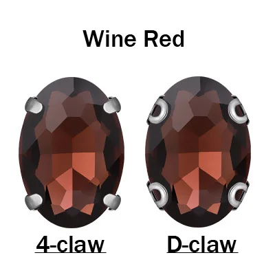 Мульти размер D коготь четыре когти кристаллы Стекло Стразы для шитья Srass не исправление стразы дизайн одежды Стразы для одежды - Цвет: Wine Red
