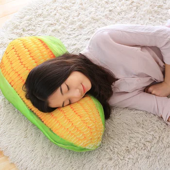 

New Cute Corn 3D Printing Soft Plush Chair Seat Cushion Pillow Shaped Decorative Pillows Home Car Decor 50 Cm/65 Cm Body Grade a