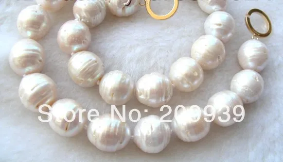 

Hot sell ->@@ AS3393 AMAZING huge 18mm white SOUTH Reborn keshi pearls necklace -Top quality free shipping