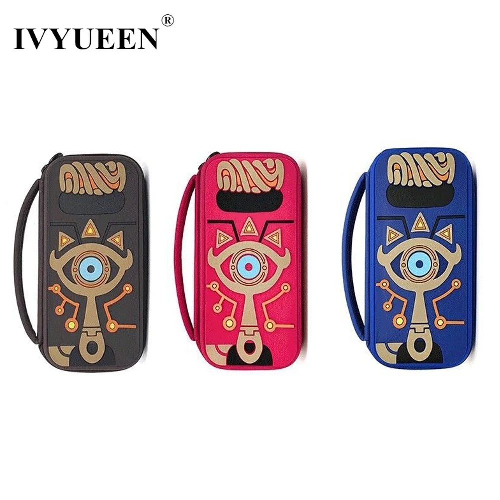 

IVYUEEN Portable Hard Shell Case for Nintend Switch NS Console Water Resistent Carrying Storage Bag Red Blue Game Accessories