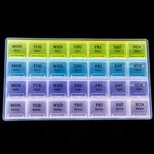 Cuidados de saúde 4 linha 28 quadrados semanais 7 dias tablet pílula titular caixa de drogas medicina armazenamento organizador recipiente caso dispensador