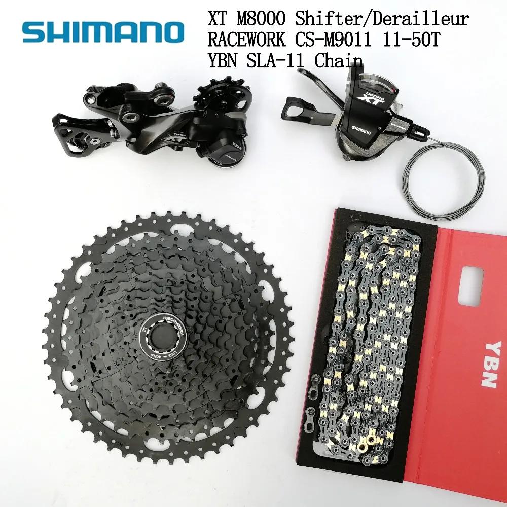 Shimano XT M8000 11 speed Groupset MTB Переключатель скоростей задний переключатель с Racework 46T 50T