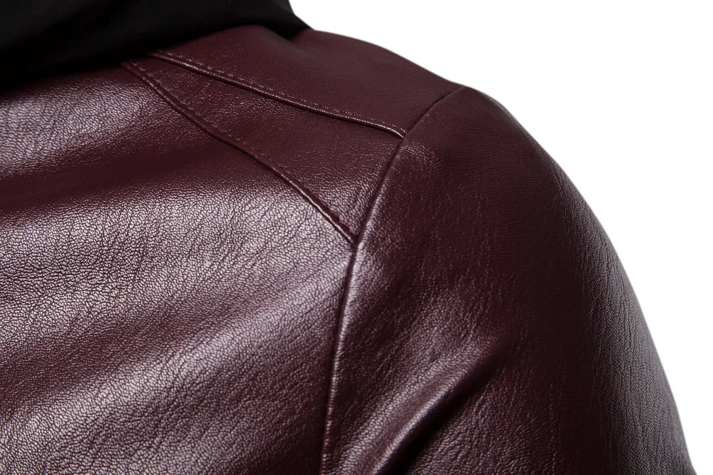 Мужская кожаная куртка, новинка, мотоциклетное тонкое кожаное пальто, мужской британский стиль, модное кожаное пальто с капюшоном