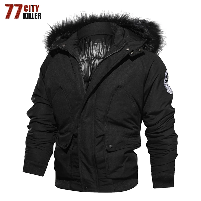 

Brand Winter Jacket Men Military Jackets Army Thermal Hooded Pilot Jacket Coat Thicker Casual Parkas Bomber Cotton Coat L-3XL