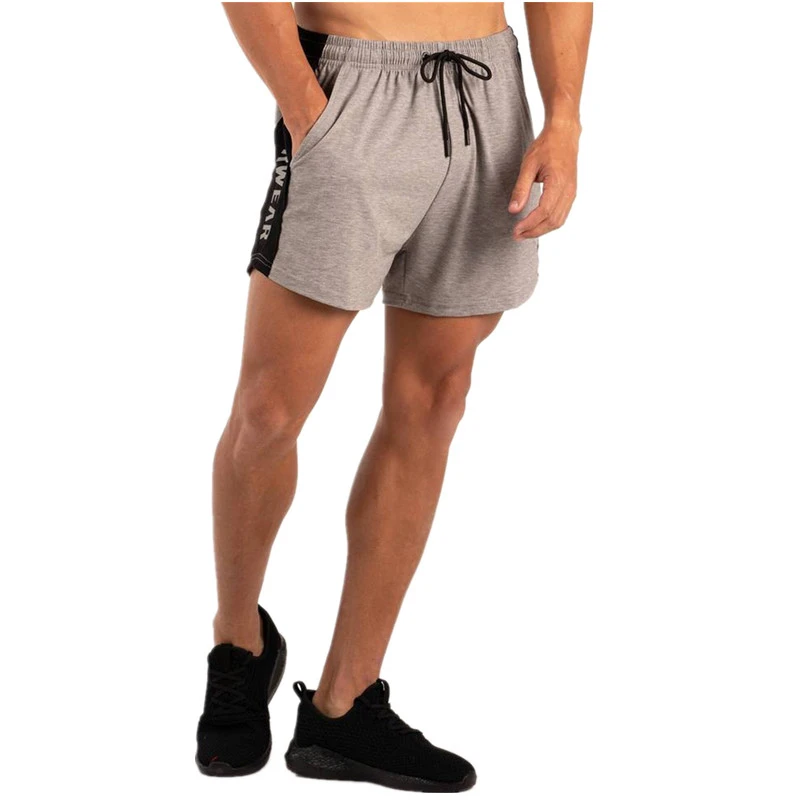 Новые модные мужские спортивные шорты, брюки, хлопковые спортивные штаны для бодибилдинга, фитнеса, шорты для бега, повседневные спортивные мужские шорты
