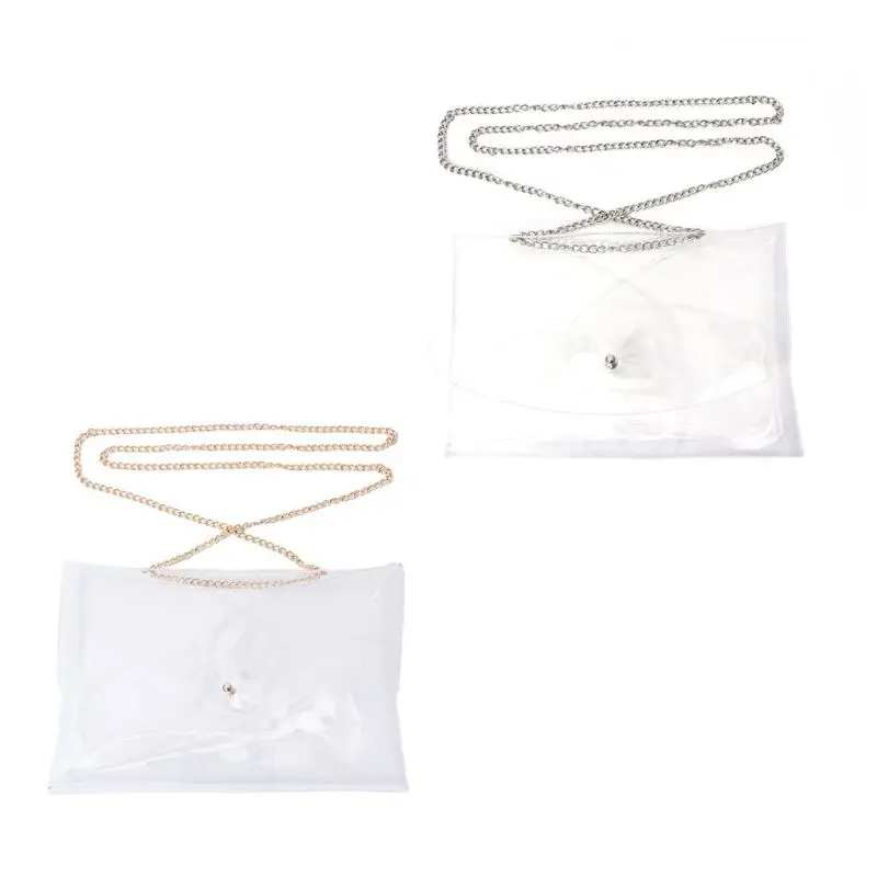

Fashion Women Clear PVC Crossbody Clutch Messenger Handbag Tote Shoulder Bag Phone Purse Evening Party Bags