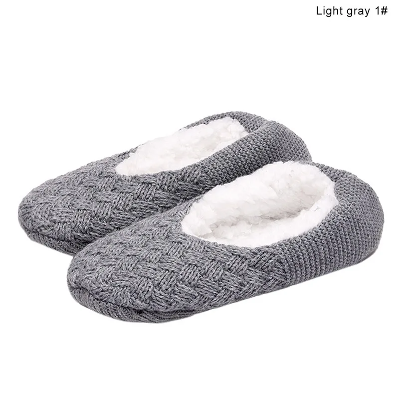 

Butterfly-Knot Women Men House Slippers Indoor Cashmere Cotton Knitted Autumn Winter Warm Silicone Anti-slip Slipper kapcie