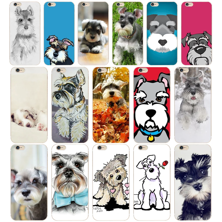 85 ZX миниатюрный Schnauzer чехлы для телефонов Iphone 7 6 6S 8 Plus чехол чехлы|Бамперы| |