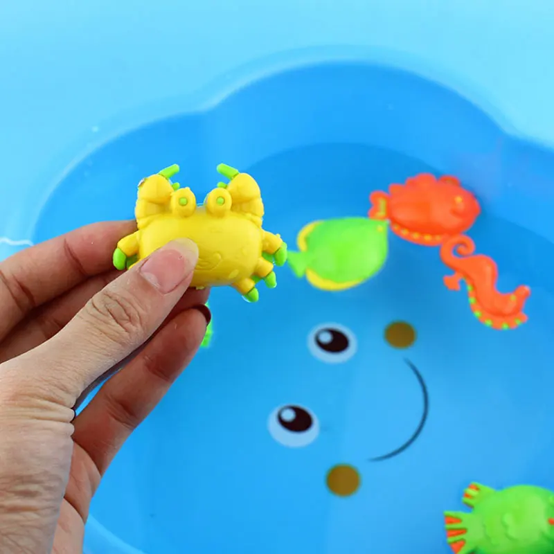 Saizhi 7 шт. набор пластиковых магнитных рыболовных игрушек Детская ванна игрушка игра в рыбалку дети 1 полюс 6 Магнит рыба Крытый Открытый Забавный ребенок