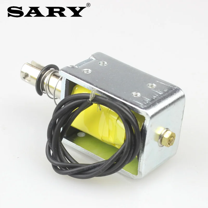 Small electromagnet DC 12V24V miniature push-pull electromagnet push rod tool 10mm stroke 5N holding force 1 pcs
