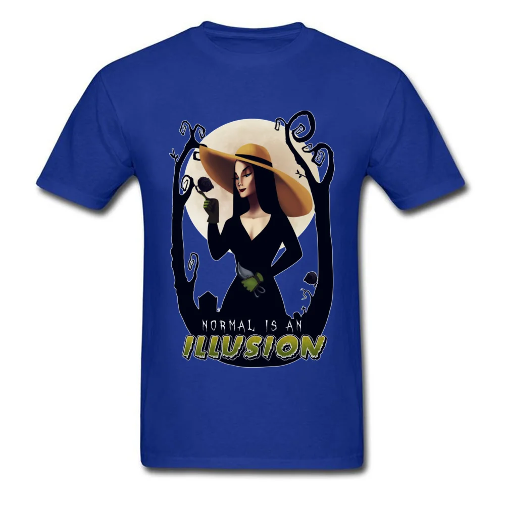 normal is an illusion 100% Cotton Funny T Shirt 2018 Short Sleeve Men Top T-shirts Cool Summer T-Shirt Round Neck normal is an illusion blue