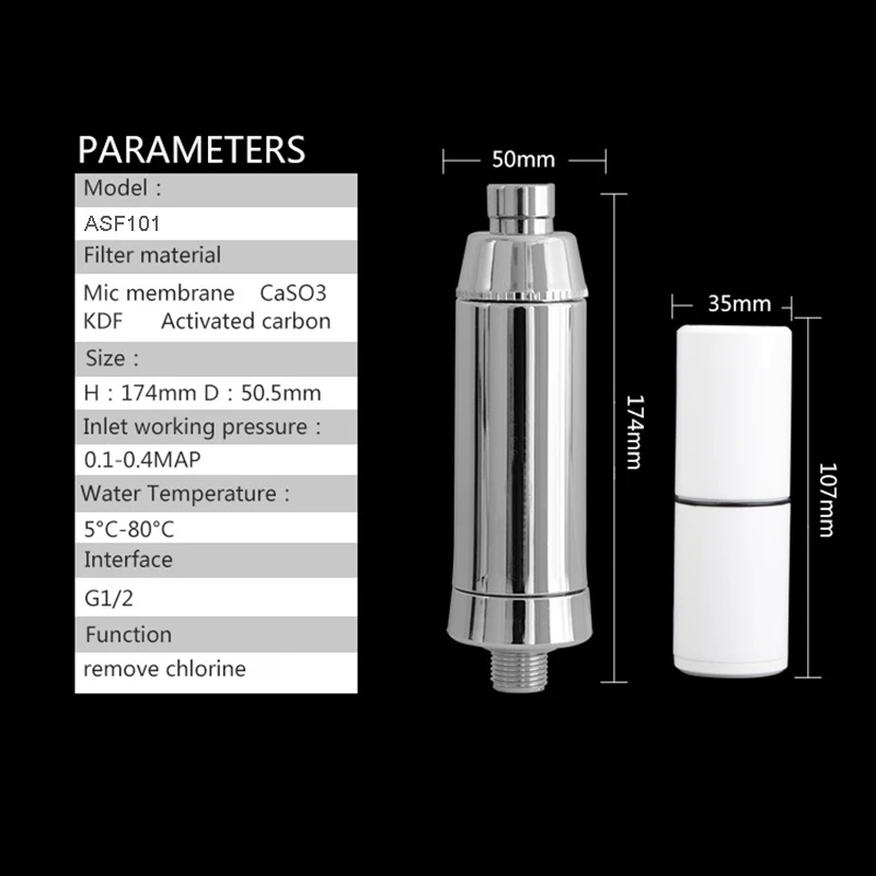 Очиститель воды хлора Душ фильтр активированный уголь смесители очистки устраняет Hairloss жесткий воды дома ванная комната