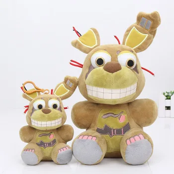 

15-25cm FNAF Five Nights at Freddy's 5 Fazbear Nightmare Freddy Bear Green Bonnie Springtrap Horrible Games Plush Doll Toys