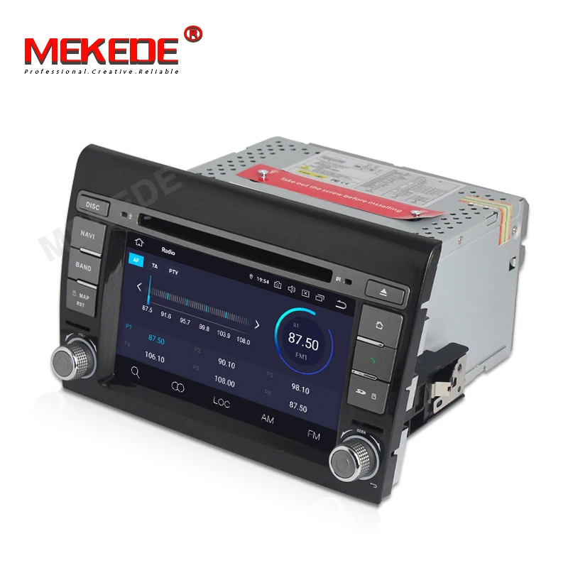 Top MEKEDE PX30 Car Multimedia Player Android 9.0 GPS 2 Din Stereo System For Fiat/Bravo 2007-2012  2GB RAM Radio am fm Wifi USB 3