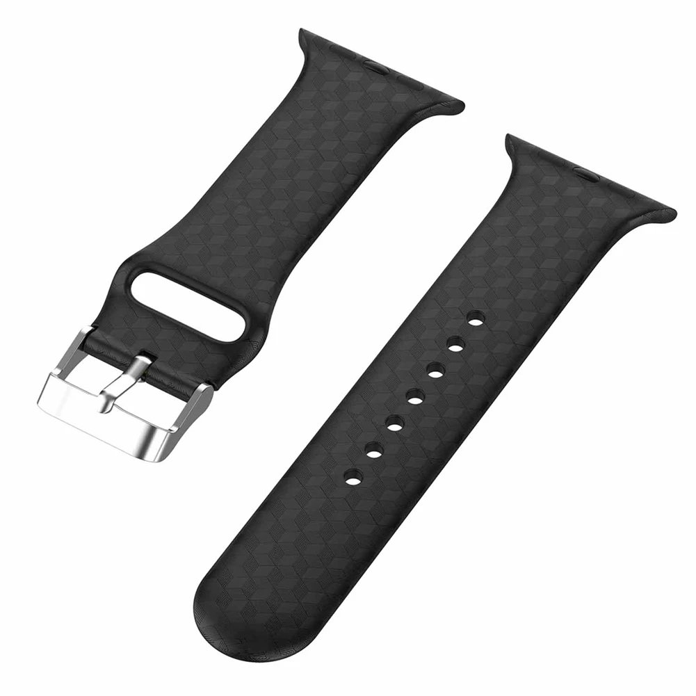 Красочный мягкий силиконовый спортивный ремешок для наручных часов Apple Watch серии 1 2 3 4 38 мм 42 мм резиновый ремешок для наручных часов IWatch, версия Series4 - Цвет: black  42mm