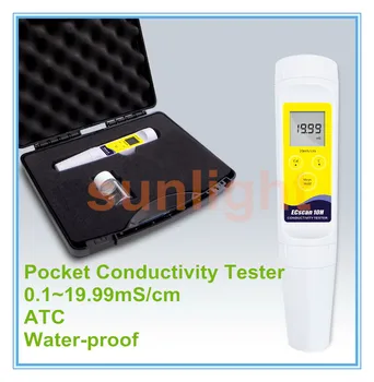 

Wide-Range Conductivity Tester suitable for Waste-water 0.1~19.99mS/cm comes with Calibration Solution