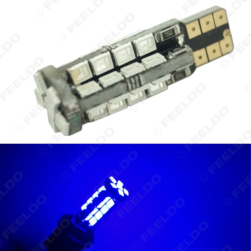 FEELDO для выведения токсинов, 40 шт 7-Цвет T10 2835 30SMD Canbus Error Free светодиодный индикатор автомобиля двери боковой габаритный фонарь# HQ1302