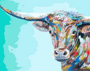 

Frameless painting by numbers paint by number for home decor PBN for living room 4050 yak